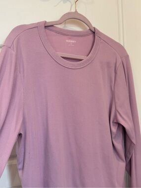 Old Navy Dusty Lilac Ribbed Long Sleeve Tee